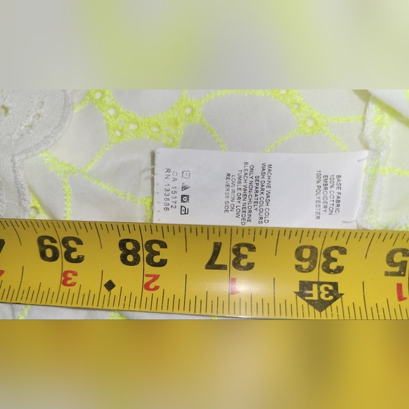 Cotton, Comfy dress In Yellow and White. - Picture 3 of 4